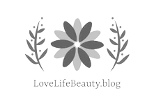 Black and white logo of LoveLifeBeauty