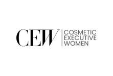 Black and white logo of Cosmetic Executive Women on white background