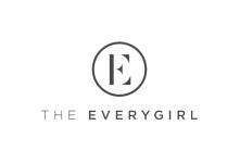 Black and white logo of EveryGirl on white background