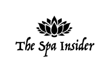 Black and white logo of Spa Insider on white background