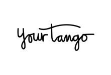 Black and white logo of Your Tango on white background