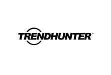 Black and white logo of Trendhunter on white background
