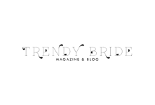Black and white logo of Trendy Bride on white background